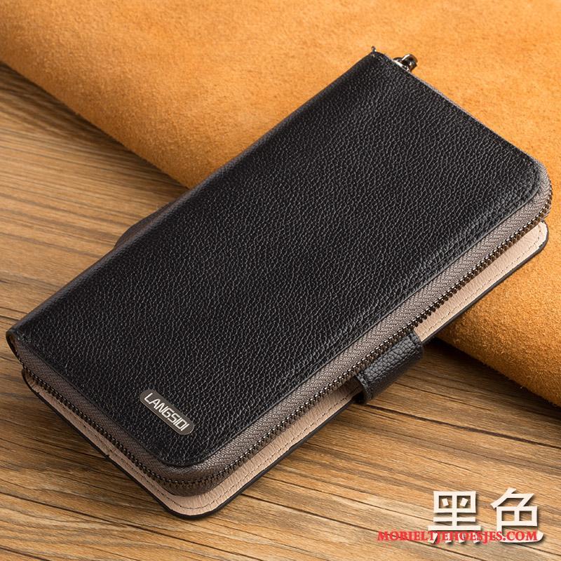 Samsung Galaxy Note 4 Hoesje Bescherming Hoes Anti-fall Echt Leer All Inclusive Dun Bruin