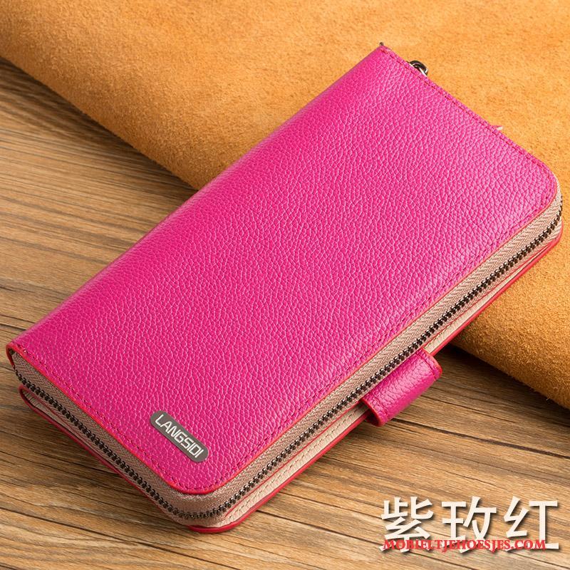 Samsung Galaxy Note 4 Hoesje Bescherming Hoes Anti-fall Echt Leer All Inclusive Dun Bruin