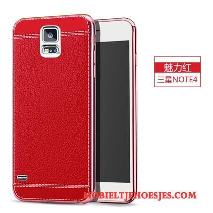 Samsung Galaxy Note 4 Hoesje Dun Mobiele Telefoon Siliconen Ster Zwart Bescherming