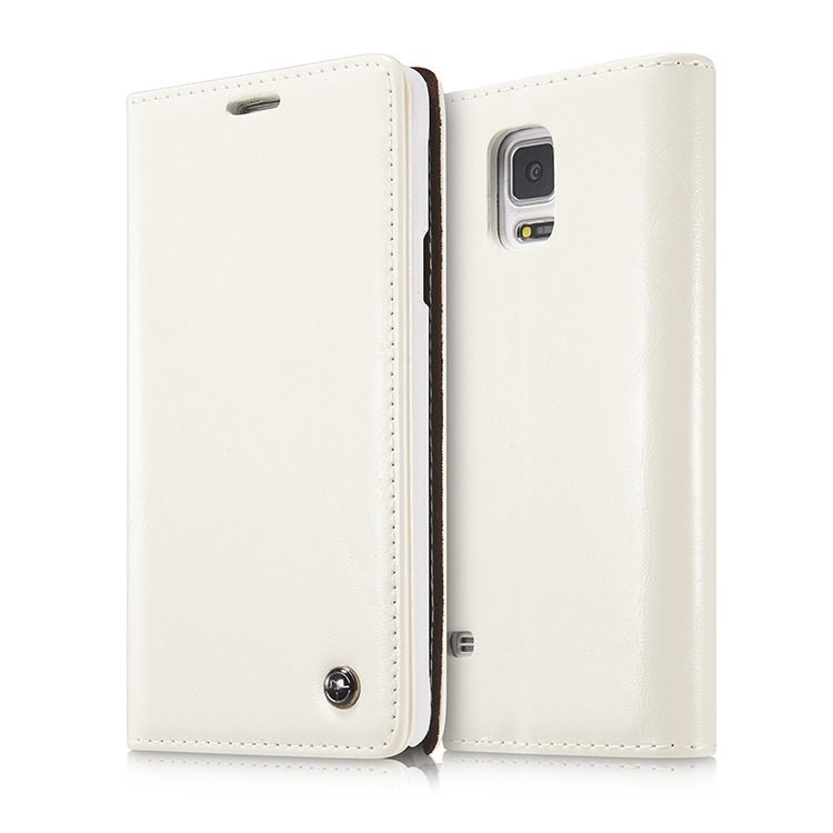 Samsung Galaxy Note 4 Hoesje Mobiele Telefoon Bedrijf Kaart Leer Portemonnee Zwart Vintage