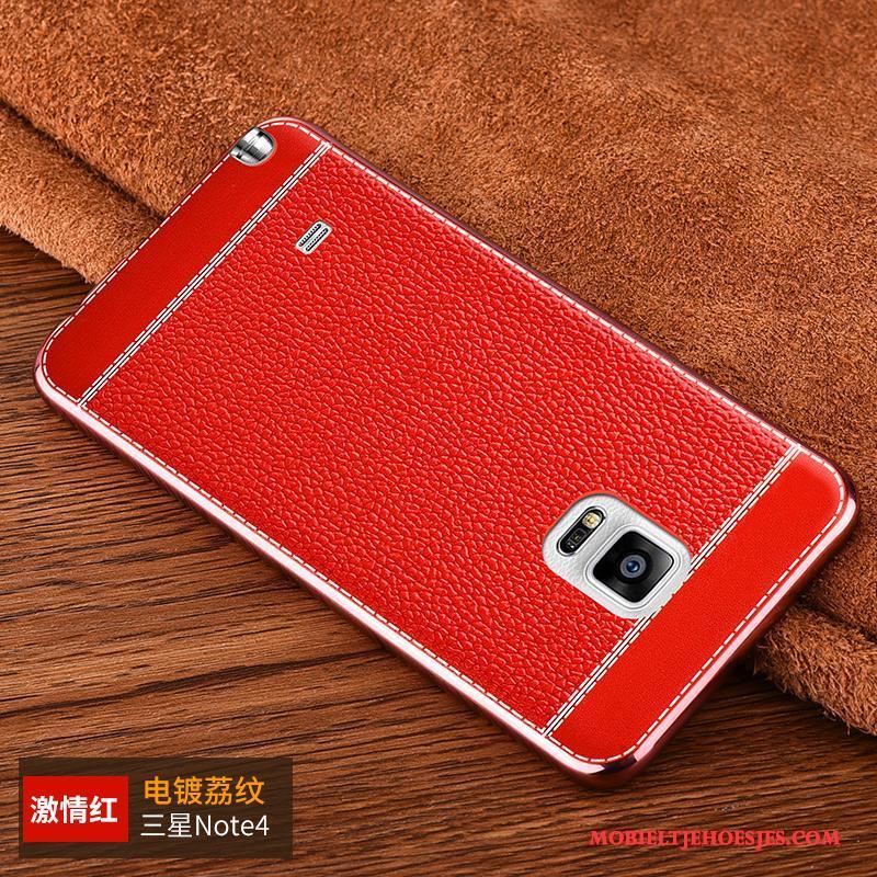 Samsung Galaxy Note 4 Hoesje Persoonlijk Hoes Roze Ster Siliconen Bescherming Anti-fall