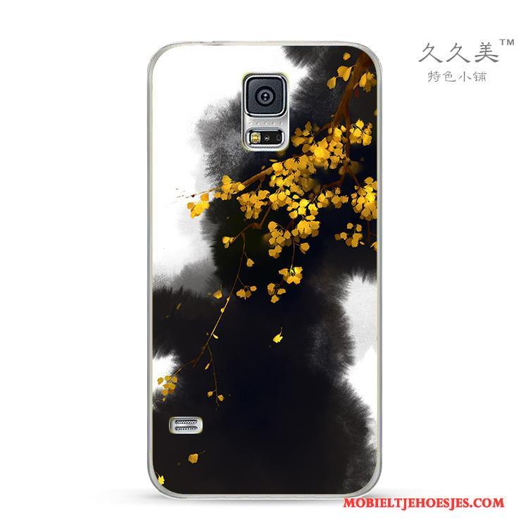 Samsung Galaxy Note 4 Hoesje Telefoon Inkt Vers Chinese Stijl Zacht Groen Bescherming