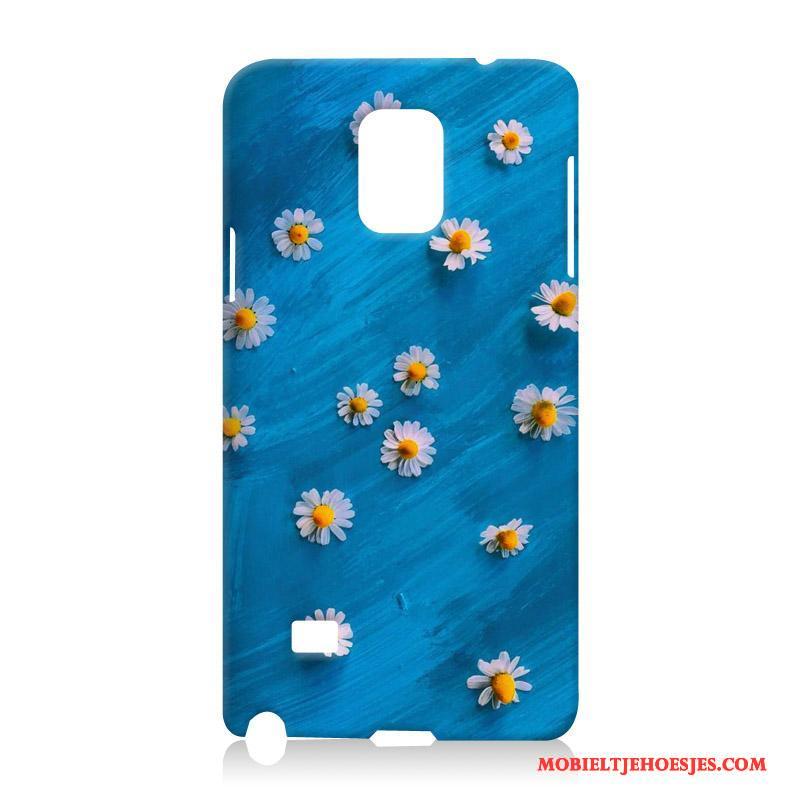 Samsung Galaxy Note 4 Hoesje Telefoon Wit Siliconen Bescherming Reliëf Zacht Ster