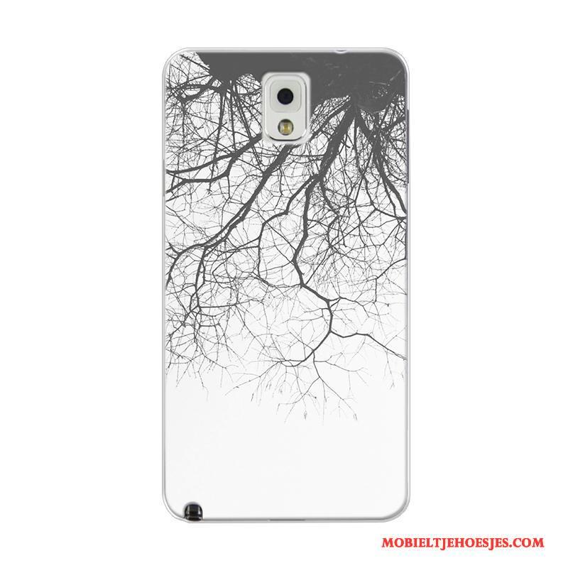 Samsung Galaxy Note 4 Hoesje Vers Ster Hout Anti-fall Landschap Lichtblauw Eenvoudige