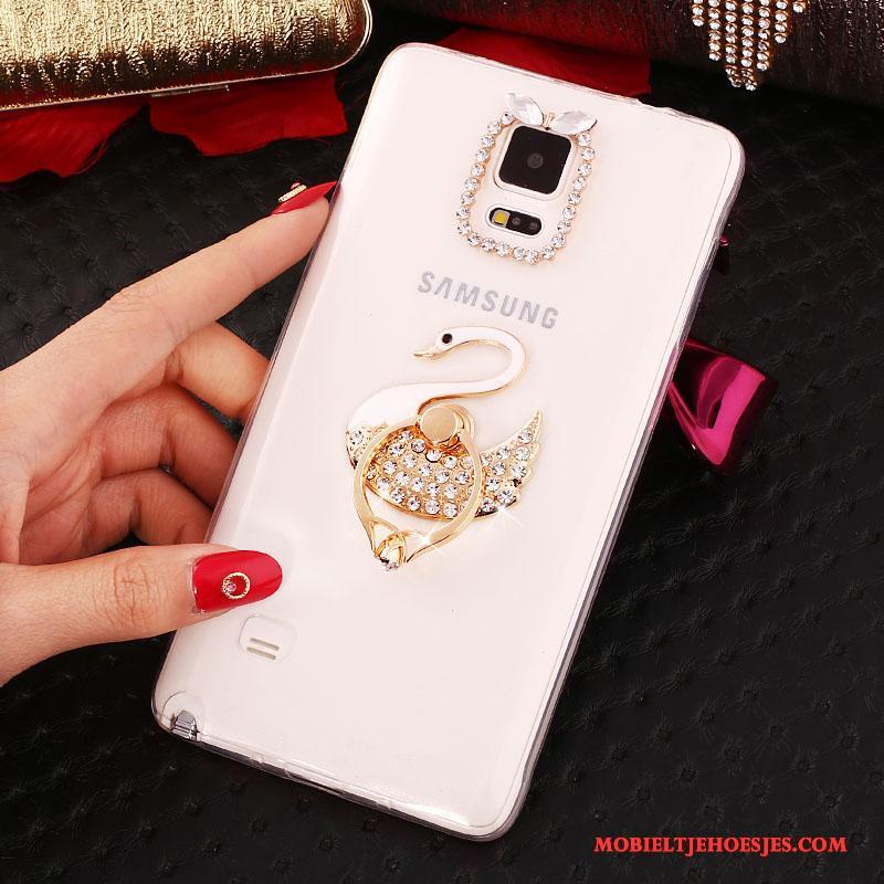 Samsung Galaxy Note 4 Purper Nieuw Ring Met Strass Ster Hoesje Mobiele Telefoon