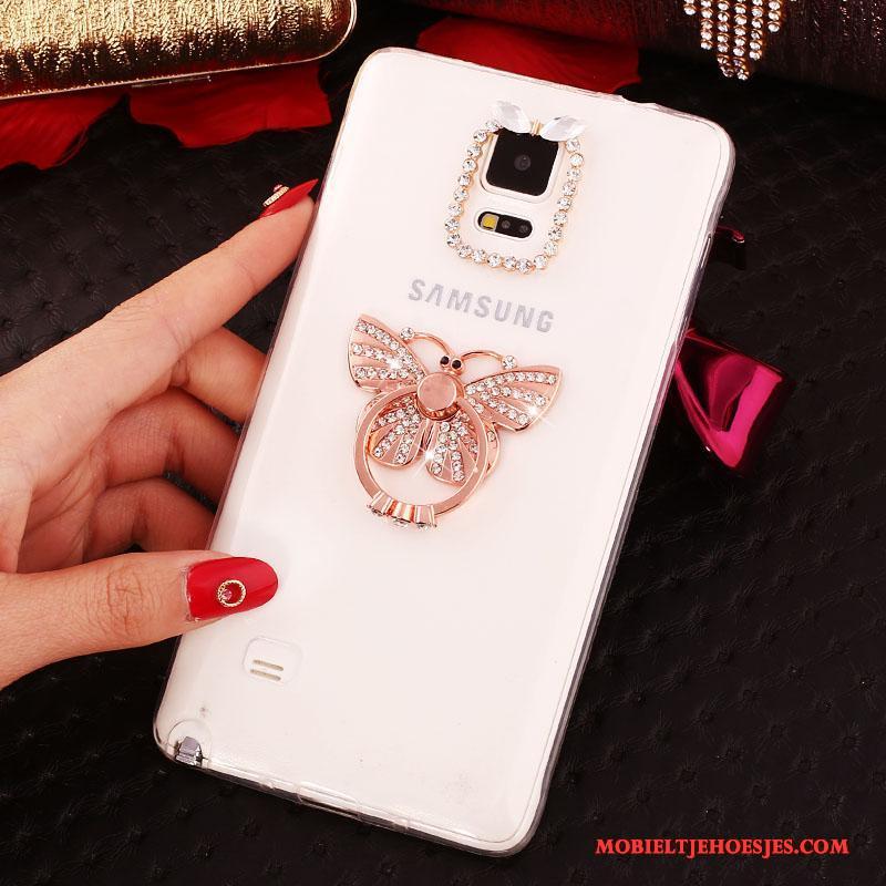 Samsung Galaxy Note 4 Purper Nieuw Ring Met Strass Ster Hoesje Mobiele Telefoon