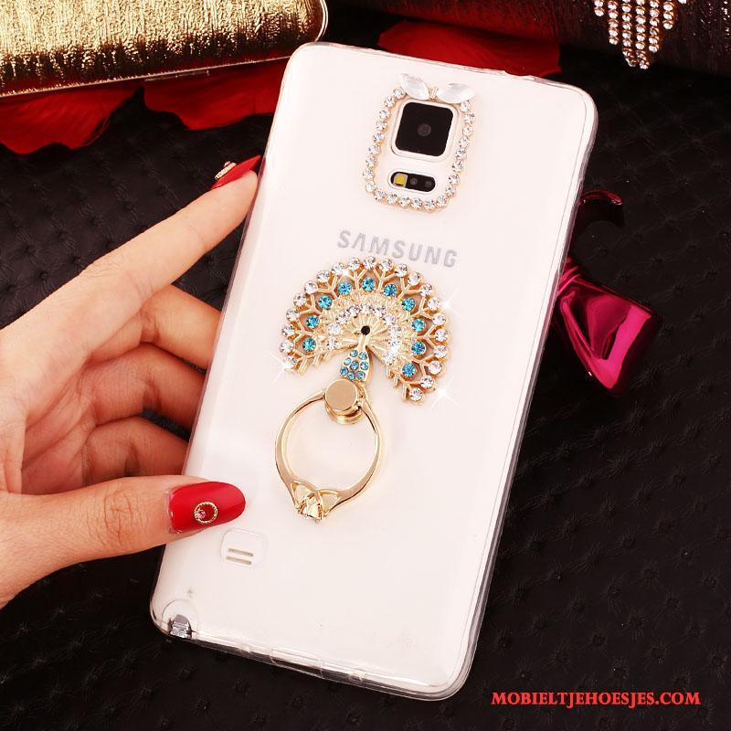 Samsung Galaxy Note 4 Purper Nieuw Ring Met Strass Ster Hoesje Mobiele Telefoon