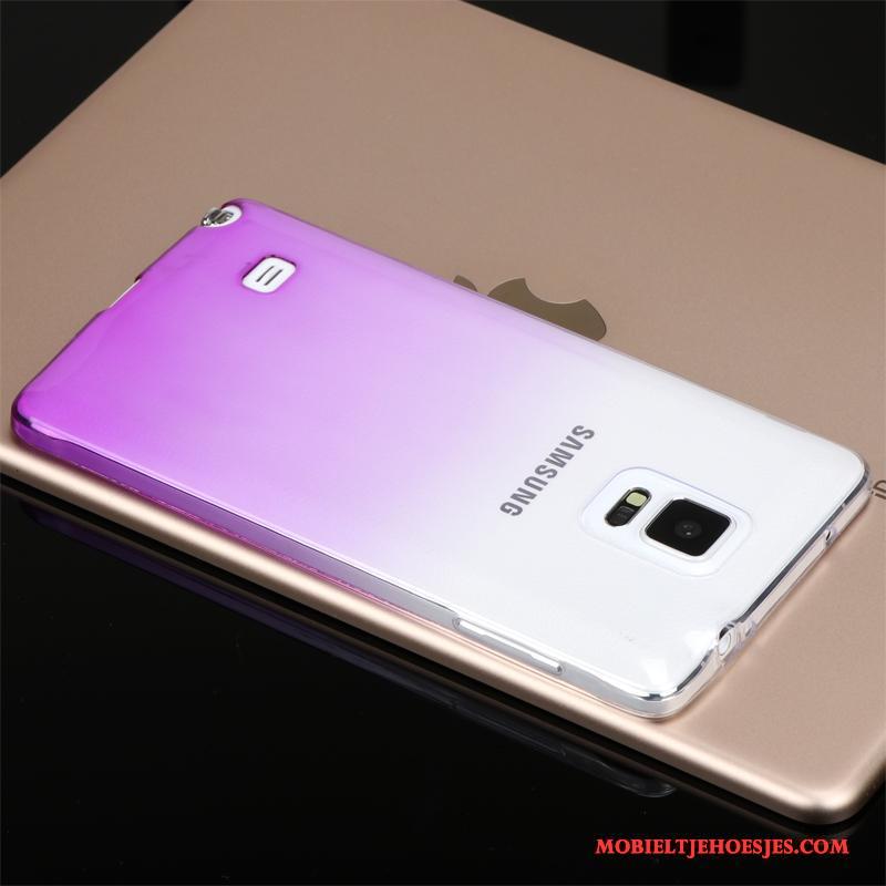 Samsung Galaxy Note 4 Ster Bescherming Siliconen Hoesje Telefoon Lichte En Dun Doorzichtig Roze