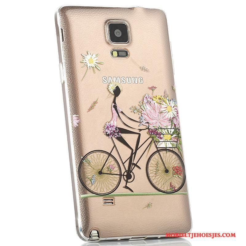 Samsung Galaxy Note 4 Ster Hoesje Telefoon Dun Anti-fall Achterklep Purper Siliconen