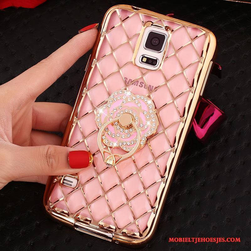 Samsung Galaxy Note 4 Zacht Bescherming Rose Goud Hoesje Mobiele Telefoon Met Strass Ster