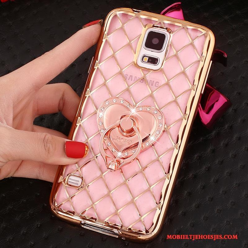 Samsung Galaxy Note 4 Zacht Bescherming Rose Goud Hoesje Mobiele Telefoon Met Strass Ster