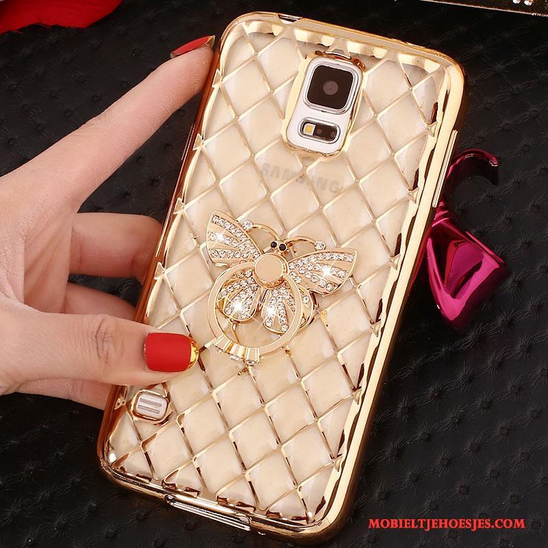 Samsung Galaxy Note 4 Zacht Bescherming Rose Goud Hoesje Mobiele Telefoon Met Strass Ster