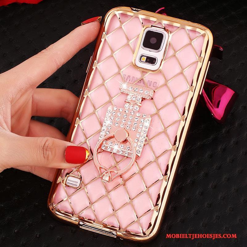 Samsung Galaxy Note 4 Zacht Bescherming Rose Goud Hoesje Mobiele Telefoon Met Strass Ster