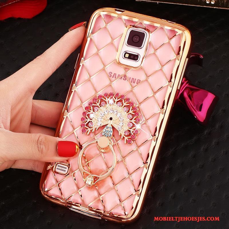 Samsung Galaxy Note 4 Zacht Bescherming Rose Goud Hoesje Mobiele Telefoon Met Strass Ster