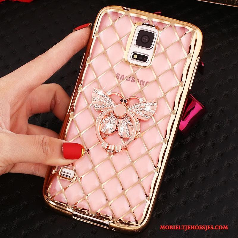 Samsung Galaxy Note 4 Zacht Bescherming Rose Goud Hoesje Mobiele Telefoon Met Strass Ster