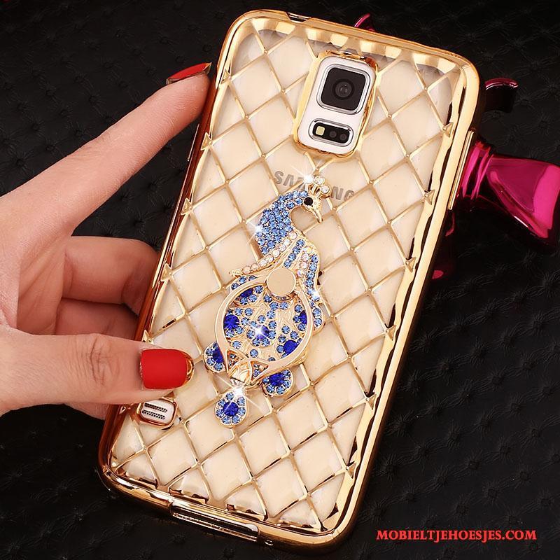 Samsung Galaxy Note 4 Zacht Bescherming Rose Goud Hoesje Mobiele Telefoon Met Strass Ster