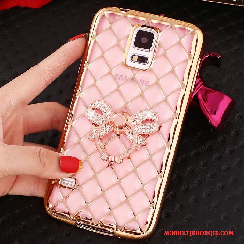 Samsung Galaxy Note 4 Zacht Bescherming Rose Goud Hoesje Mobiele Telefoon Met Strass Ster