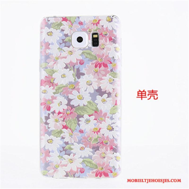 Samsung Galaxy Note 5 All Inclusive Hoesje Telefoon Ring Anti-fall Ster Bescherming Bloemen