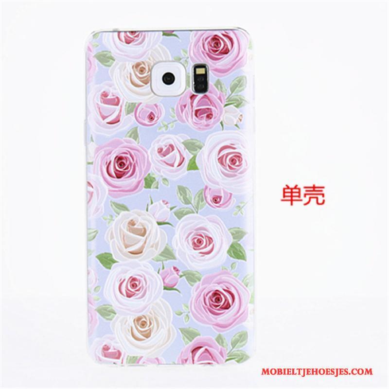 Samsung Galaxy Note 5 All Inclusive Hoesje Telefoon Ring Anti-fall Ster Bescherming Bloemen