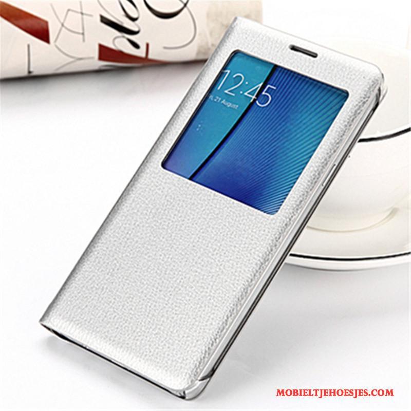 Samsung Galaxy Note 5 Bescherming Hoes Hoesje Telefoon Ster Zilver