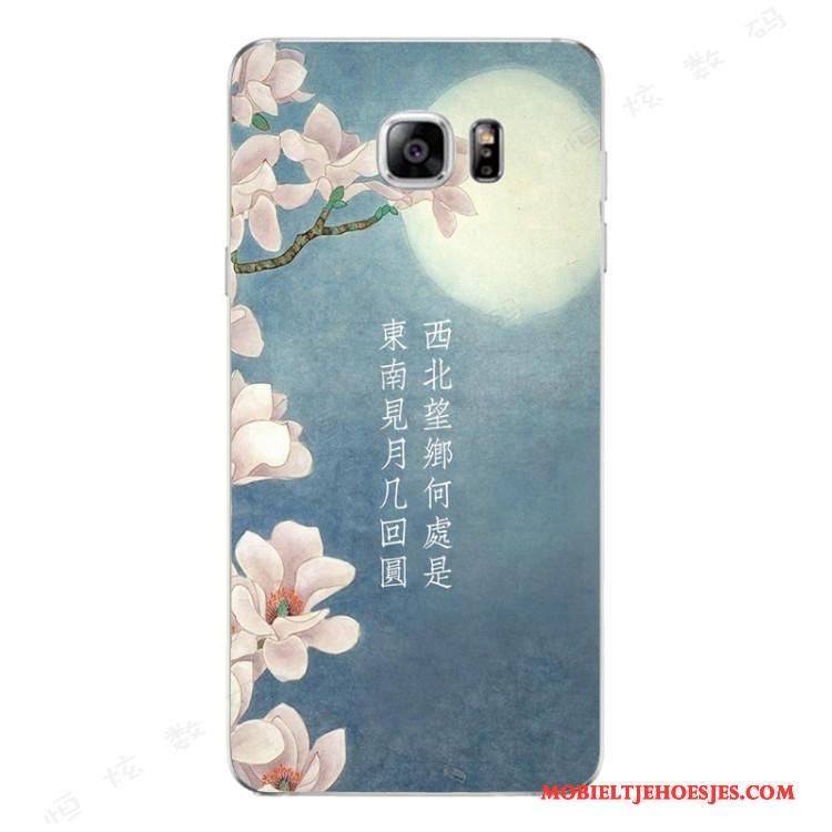 Samsung Galaxy Note 5 Bescherming Persoonlijk Chinese Stijl Zacht Hoesje Telefoon Anti-fall Siliconen
