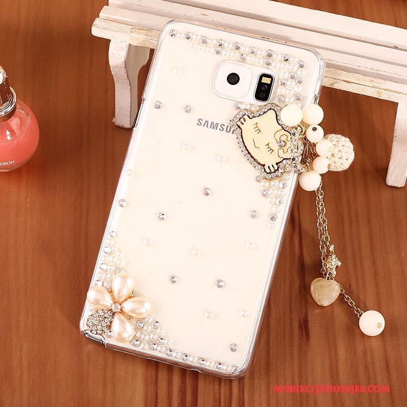 Samsung Galaxy Note 5 Blauw Hoesje Met Strass Bescherming Doorzichtig Telefoon Ster