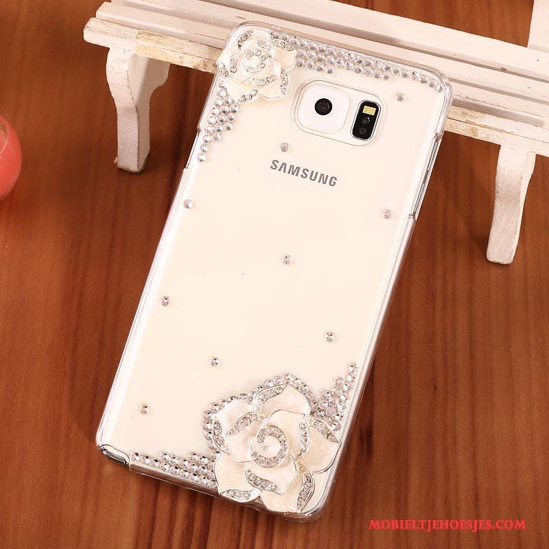 Samsung Galaxy Note 5 Blauw Hoesje Met Strass Bescherming Doorzichtig Telefoon Ster