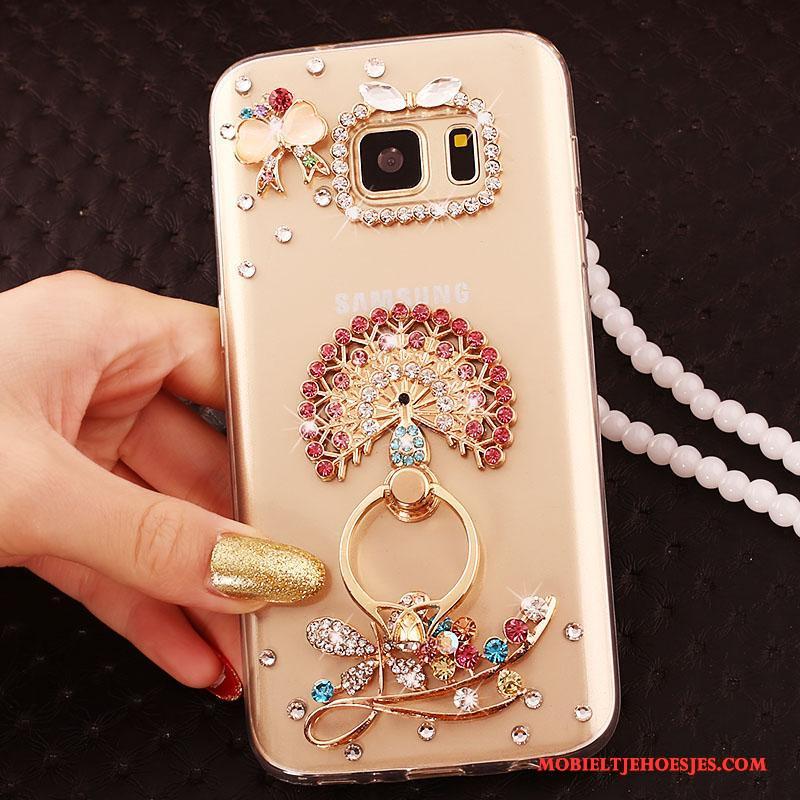 Samsung Galaxy Note 5 Goud Hoes Siliconen Ster Hoesje Telefoon Bescherming Ring