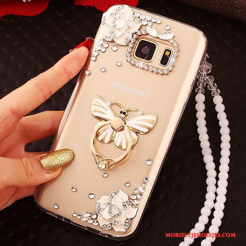 Samsung Galaxy Note 5 Goud Hoes Siliconen Ster Hoesje Telefoon Bescherming Ring