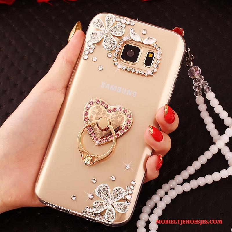 Samsung Galaxy Note 5 Goud Hoes Siliconen Ster Hoesje Telefoon Bescherming Ring