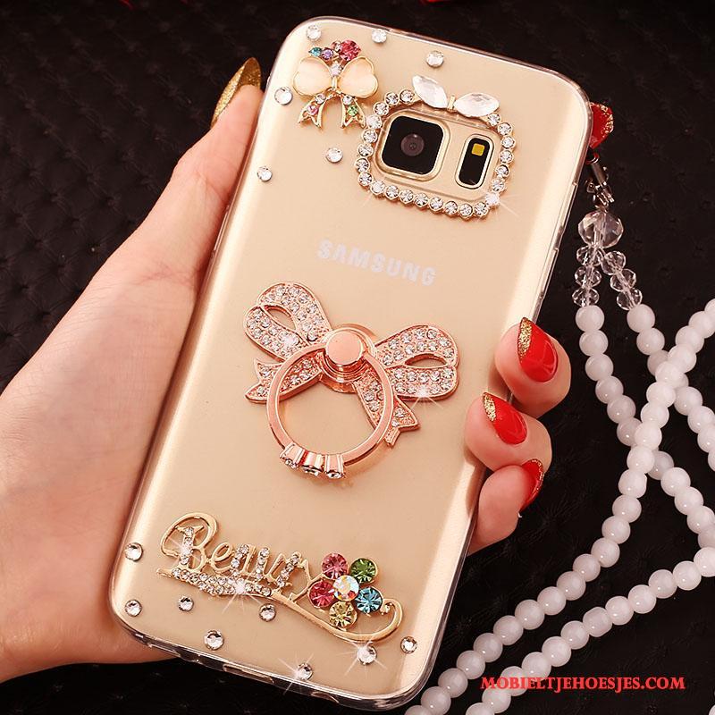 Samsung Galaxy Note 5 Goud Hoes Siliconen Ster Hoesje Telefoon Bescherming Ring