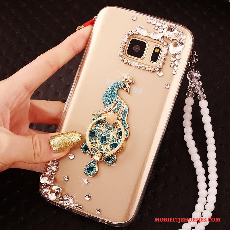 Samsung Galaxy Note 5 Goud Hoes Siliconen Ster Hoesje Telefoon Bescherming Ring