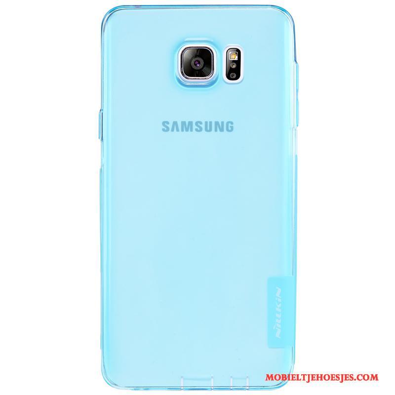 Samsung Galaxy Note 5 Hoesje Blauw Mobiele Telefoon Doorzichtig Ster Zacht Goud