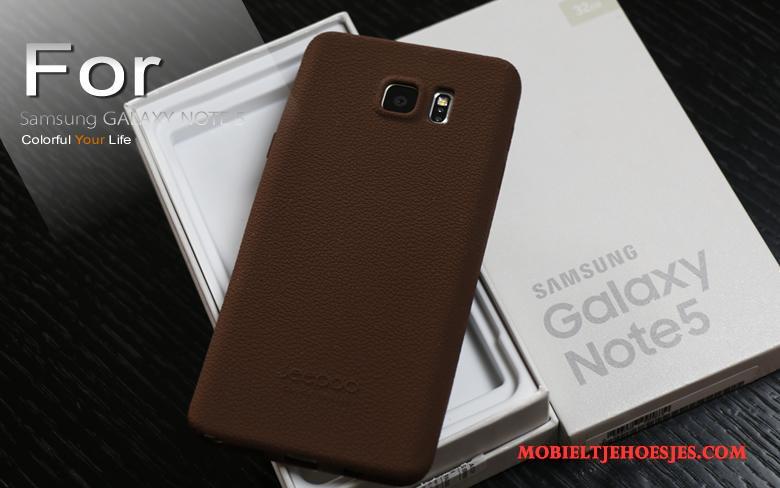 Samsung Galaxy Note 5 Hoesje Doek Mobiele Telefoon Siliconen Hoes Bescherming Geel Ster