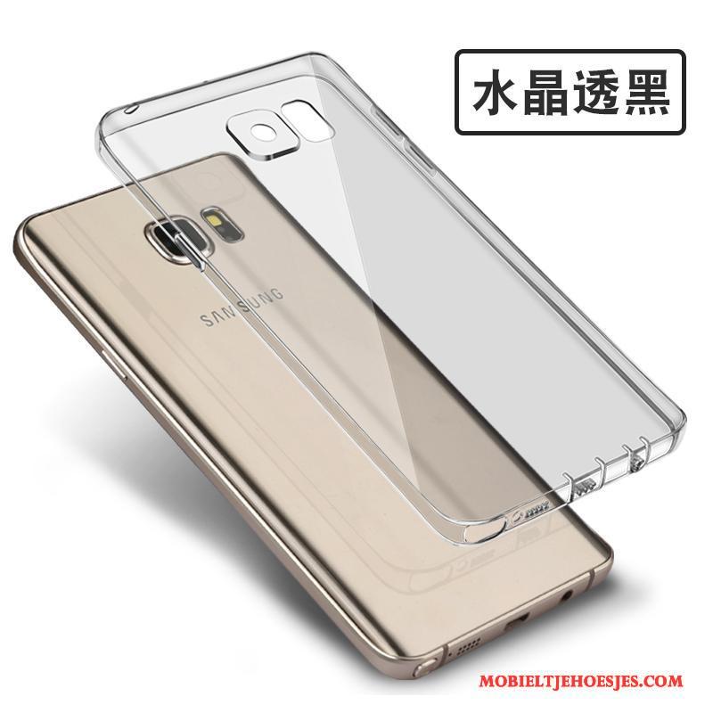 Samsung Galaxy Note 5 Hoesje Dun Hoes Siliconen Doorzichtig Mobiele Telefoon Roze Anti-fall