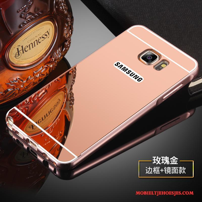 Samsung Galaxy Note 5 Hoesje Metaal Mobiele Telefoon Omlijsting Ster Bescherming Hoes Goud