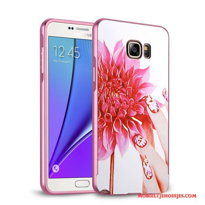 Samsung Galaxy Note 5 Hoesje Metaal Mobiele Telefoon Omlijsting Ster Bescherming Hoes Goud