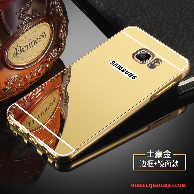 Samsung Galaxy Note 5 Hoesje Metaal Mobiele Telefoon Omlijsting Ster Bescherming Hoes Goud