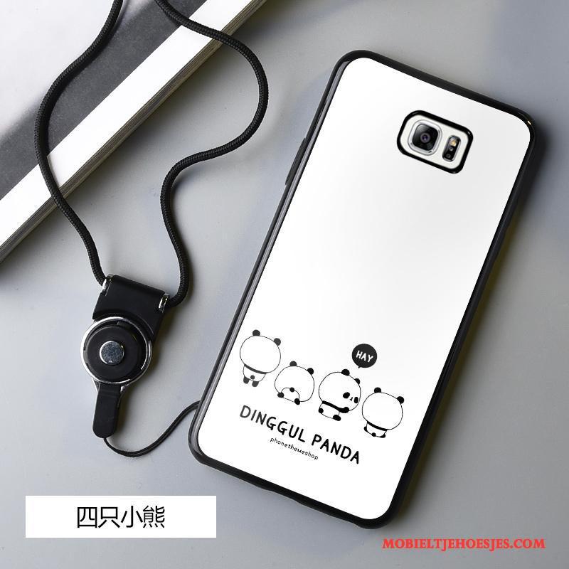 Samsung Galaxy Note 5 Hoesje Siliconen Nieuw Zwart Wit Zacht Hanger Hoes