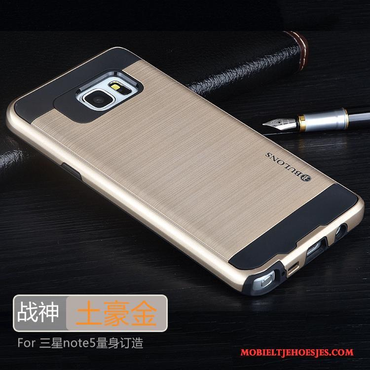 Samsung Galaxy Note 5 Hoesje Siliconen Zilver Anti-fall Zacht Trend Hoes Grijs