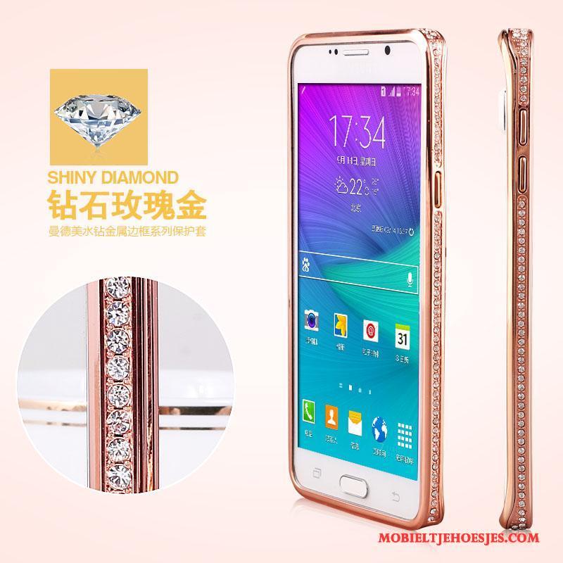 Samsung Galaxy Note 5 Hoesje Telefoon Metaal Anti-fall Omlijsting Zilver Bescherming Ster