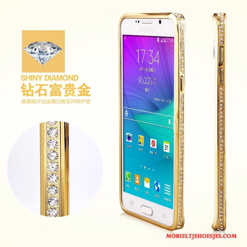 Samsung Galaxy Note 5 Hoesje Telefoon Metaal Anti-fall Omlijsting Zilver Bescherming Ster