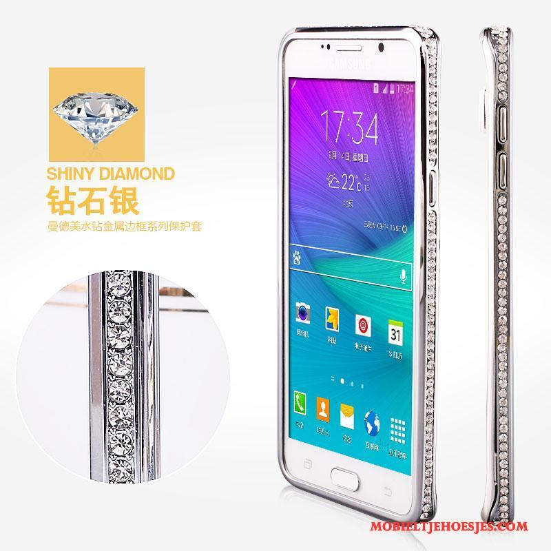 Samsung Galaxy Note 5 Hoesje Telefoon Metaal Anti-fall Omlijsting Zilver Bescherming Ster