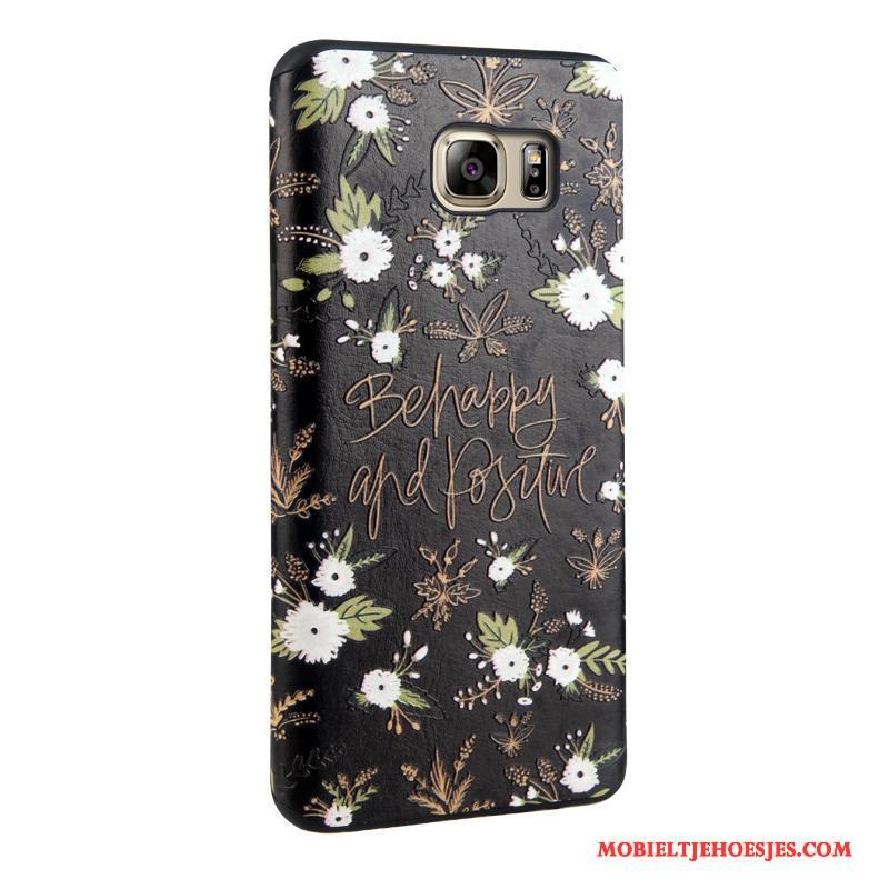 Samsung Galaxy Note 5 Hoesje Trend Bescherming Bloemen Kleur Reliëf Hoes Zacht