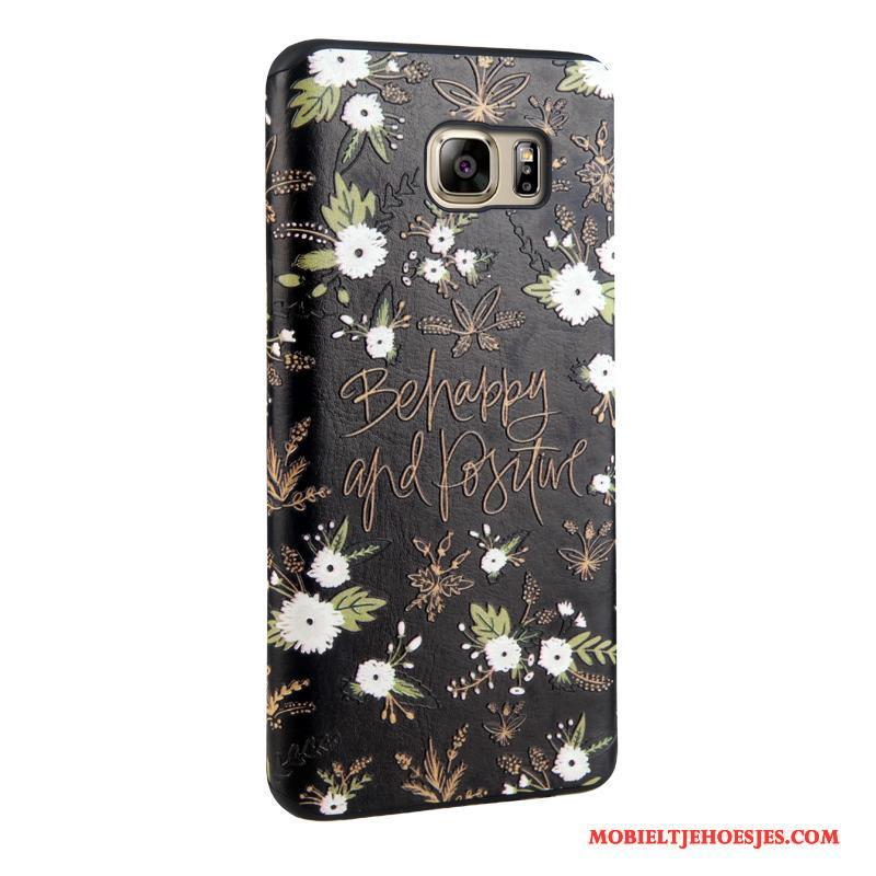 Samsung Galaxy Note 5 Hoesje Trend Bescherming Bloemen Kleur Reliëf Hoes Zacht