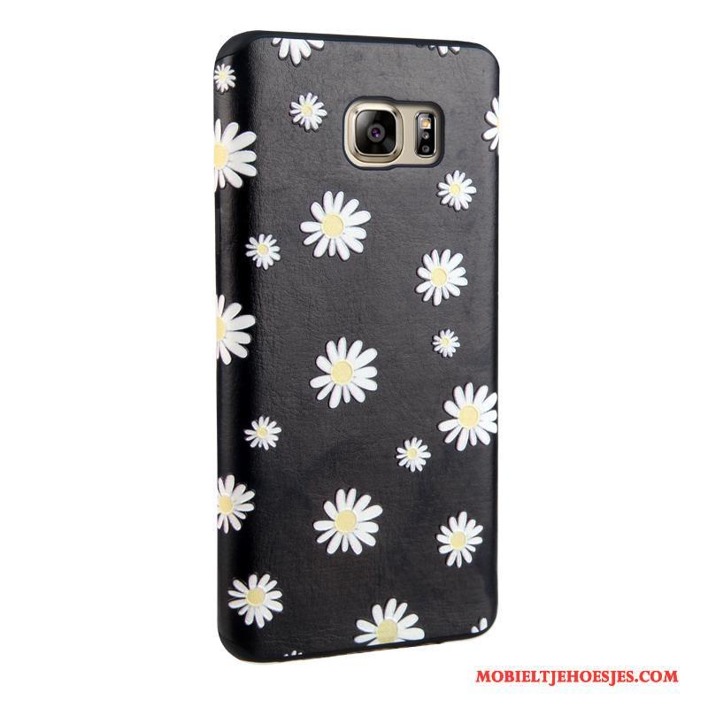 Samsung Galaxy Note 5 Hoesje Trend Bescherming Bloemen Kleur Reliëf Hoes Zacht