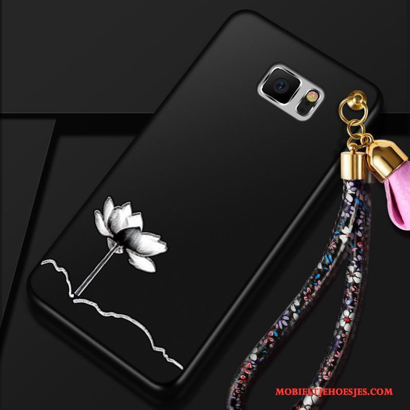 Samsung Galaxy Note 5 Hoesje Zwart Hanger Rood Dun Hoes Anti-fall Trend