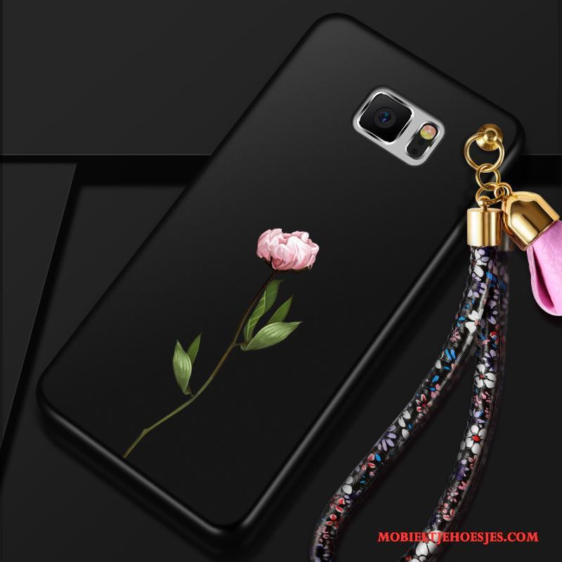 Samsung Galaxy Note 5 Hoesje Zwart Hanger Rood Dun Hoes Anti-fall Trend