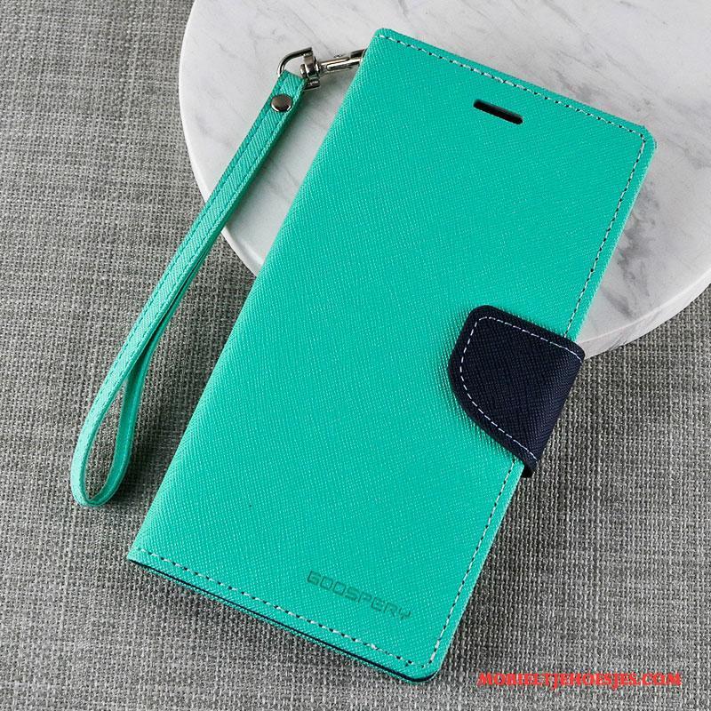 Samsung Galaxy Note 5 Leren Etui Ster Hoesje Telefoon Groen Zacht Bescherming Folio