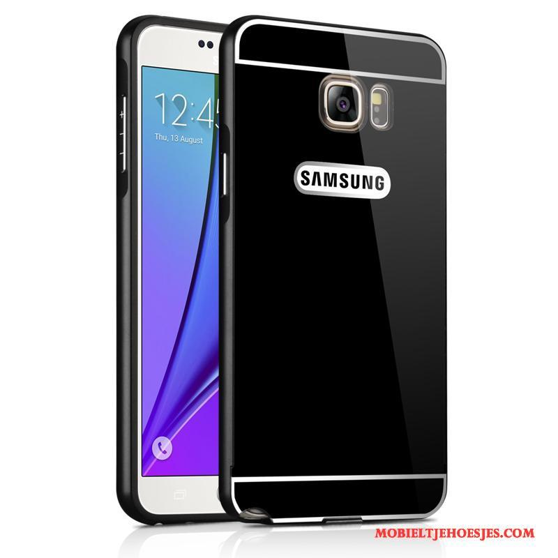 Samsung Galaxy Note 5 Omlijsting Mobiele Telefoon Anti-fall Hoesje Ster Zilver Bescherming